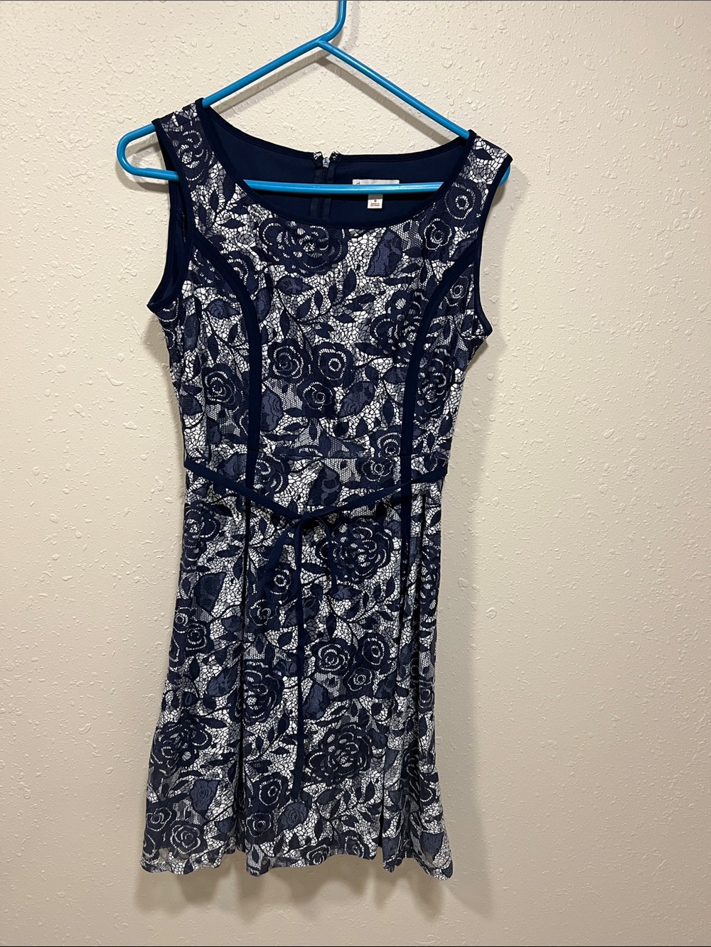 Dress Barn Floral Lace-Effect Fit-and-Flare Dress Ptp 19.5 L 36” - Picture 1 of 5
